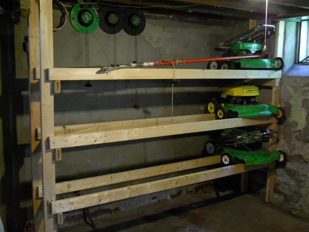 Racks for lawnmower storage The Friendliest