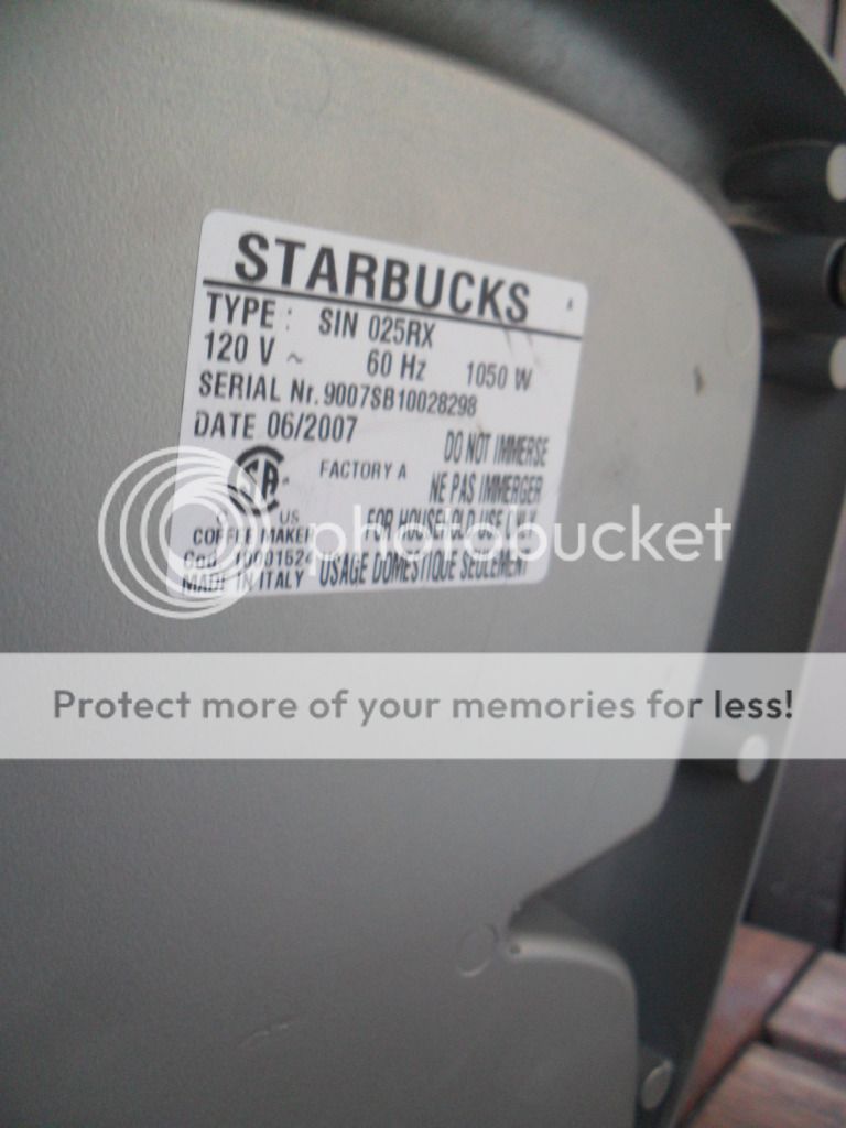 Saeco Starbucks Sirena Espresso Machine Cant get to Prime 