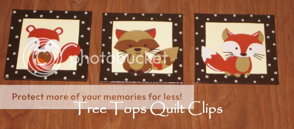 Quilt Clips M w Carters Forest Friends Animal Tree Tops