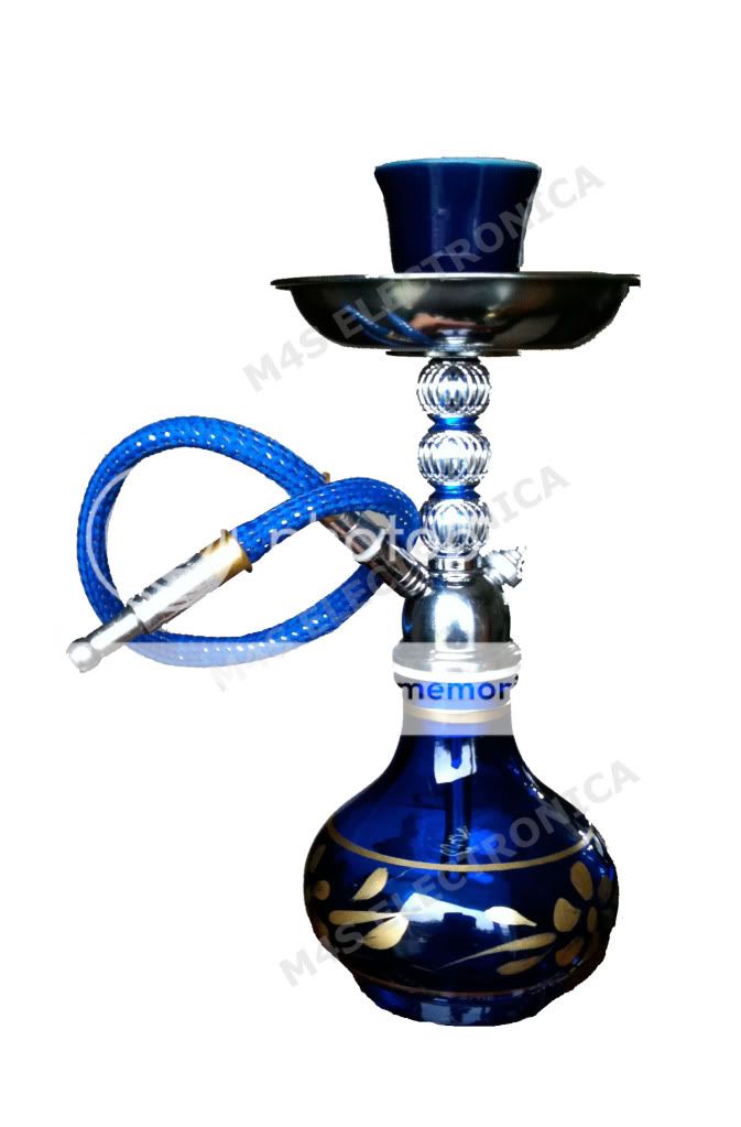   21cm NARGUILE CHICHA HOOKAH + GOUT + CHARBON 3 COULEURS